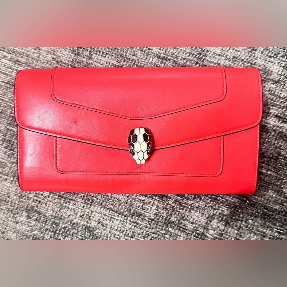 Bvlgari Serpenti Forever red Large Wallet